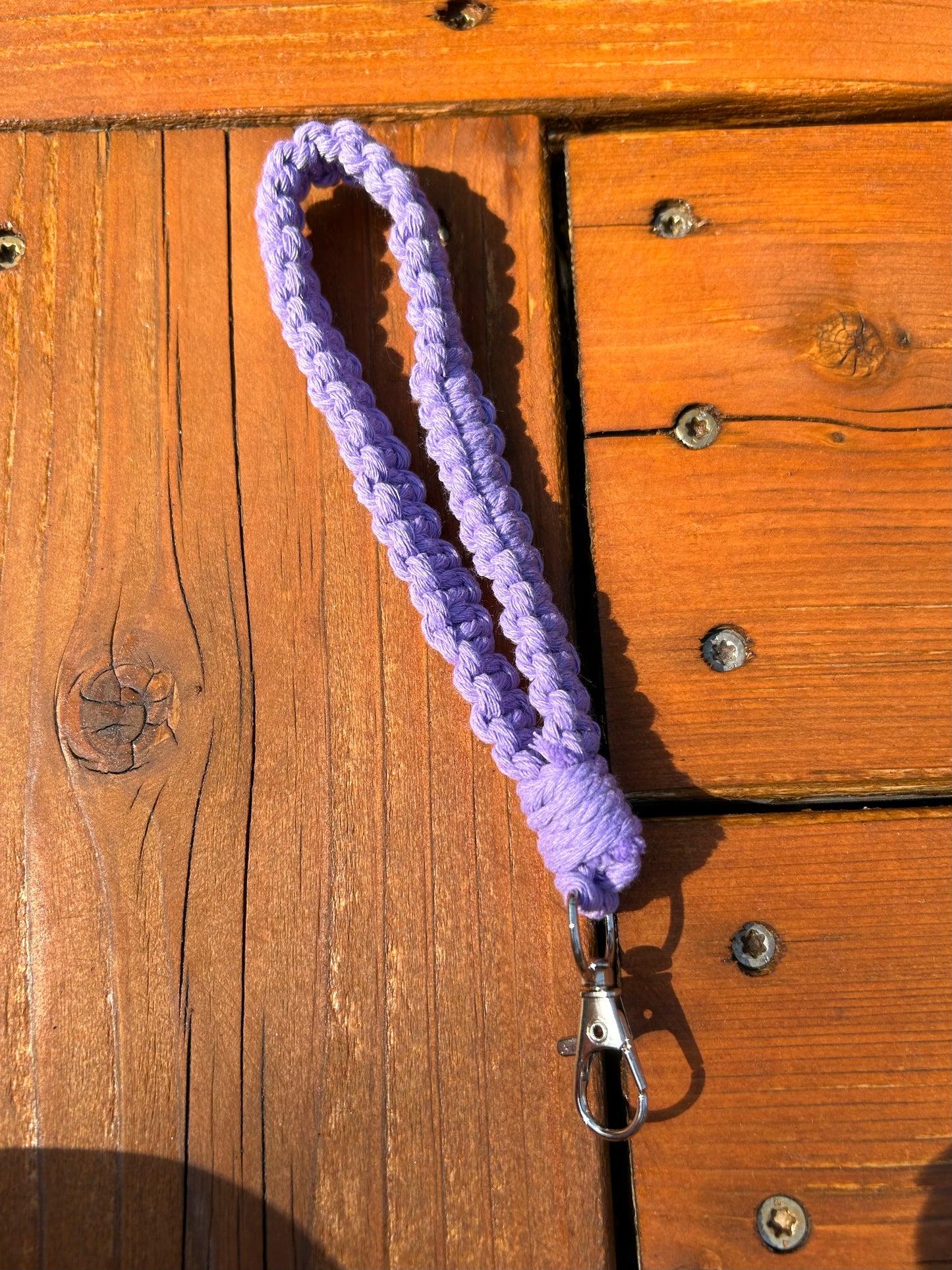 Light Purple Macrame Keychain