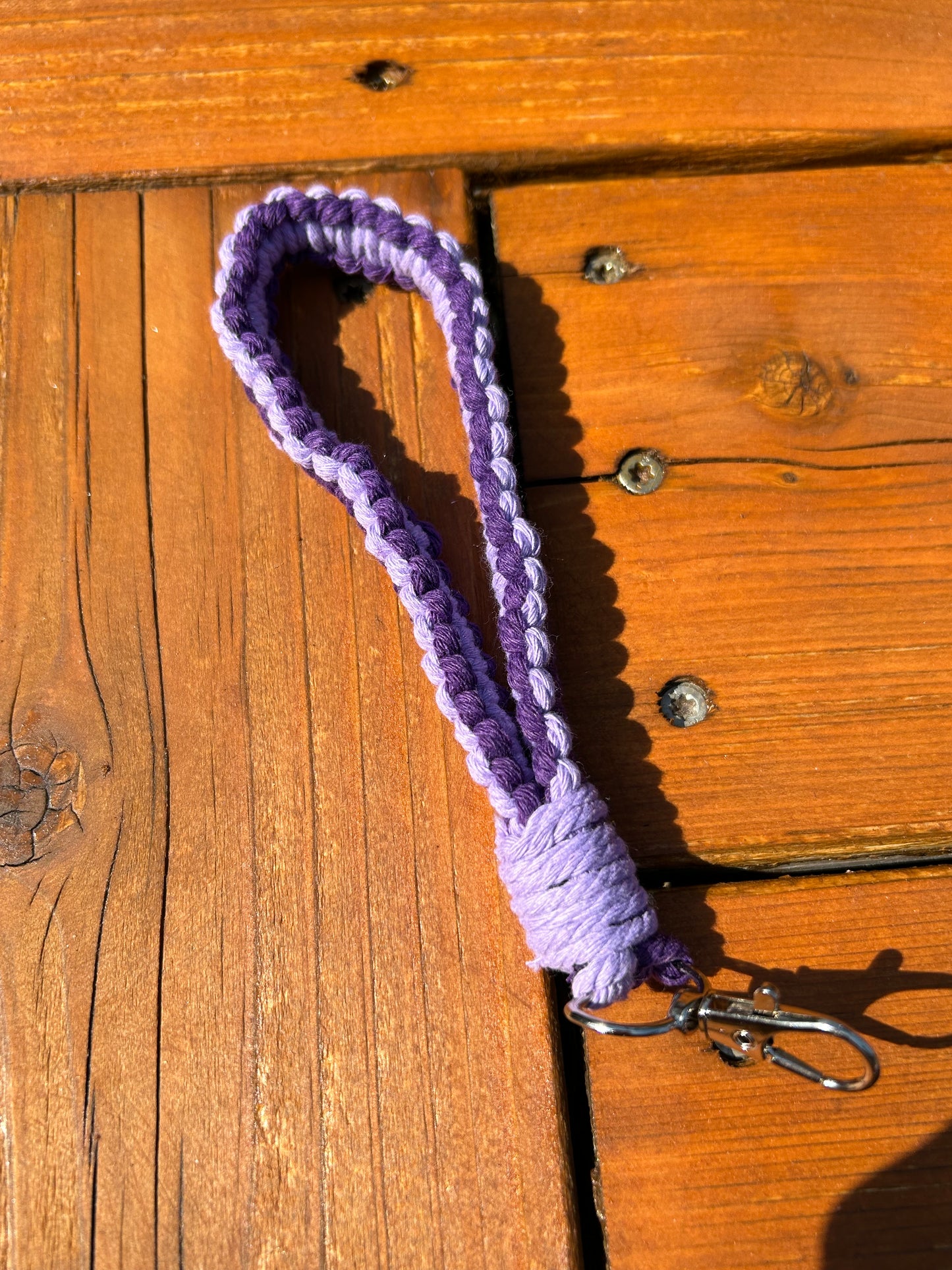 Double Purple Macrame Wristlet