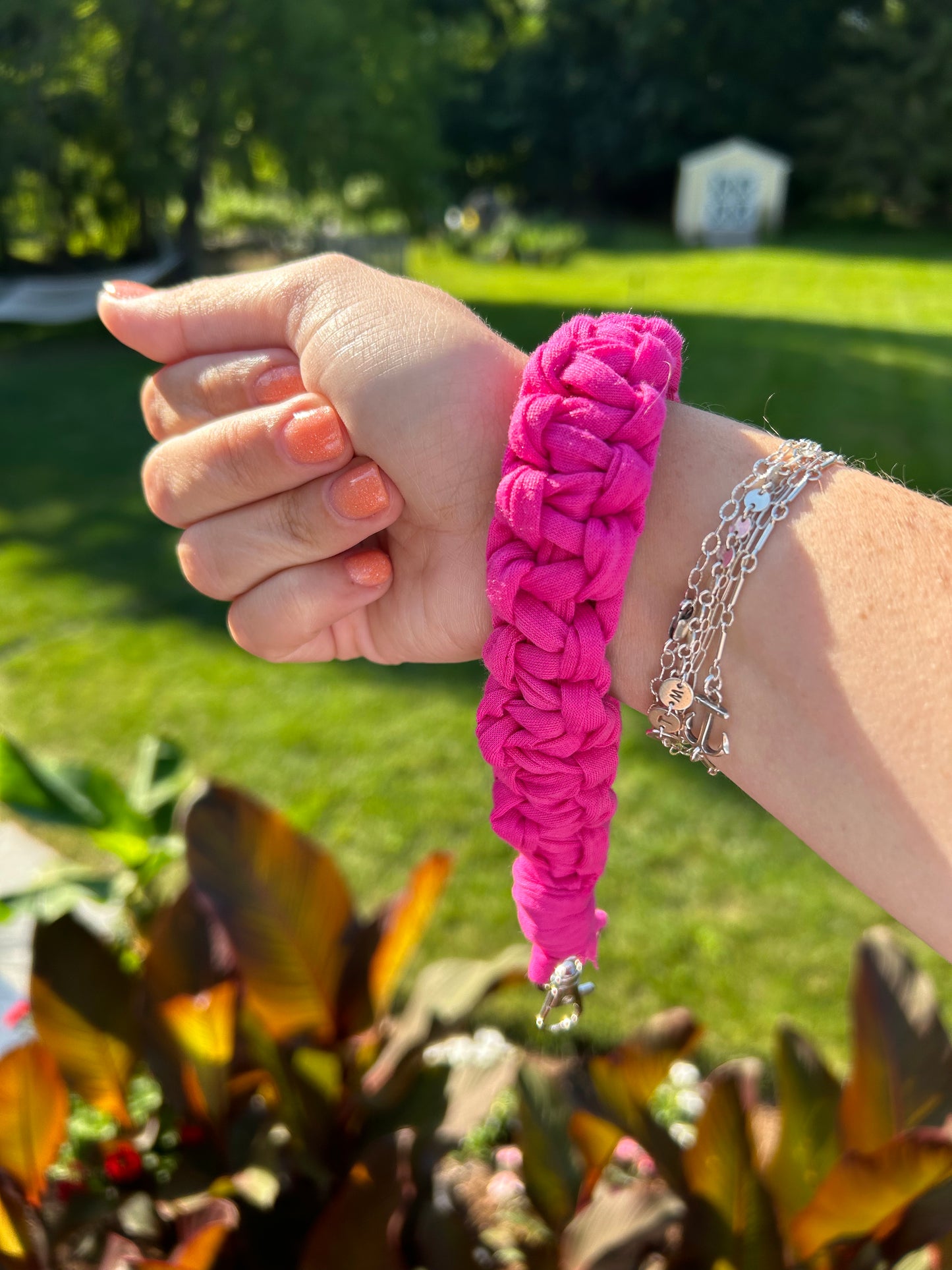 Square Cotton Macrame Wristlet