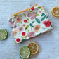 White Floral (2) Zipper Pouch